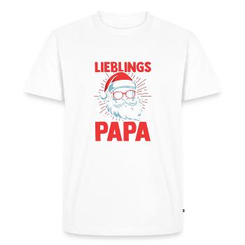 Noël du Père Noël Papa Noël - T-shirt Premium bio Homme - blanc - Devant - Nico (187cm)