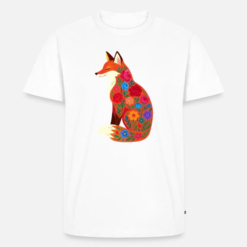 Fuchs - Männer Premium Bio T-Shirt - Weiß
