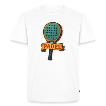 Padel racket - Padeliste - Men's Premium Organic T-Shirt - white - Front - Nico (187cm)