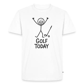 Golf Today Golfer Humor Gift Idea Golfer - Men's Premium Organic T-Shirt - white - Front - Nico (187cm)