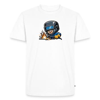 Welder Sparks Metal Industry Work Pride - Men's Premium Organic T-Shirt - white - Front - Nico (187cm)