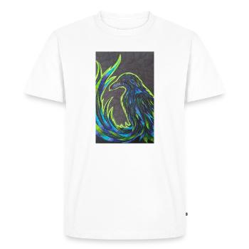 Phénix en plumage néon - T-shirt Premium bio Homme - blanc - Devant - Nico (187cm)