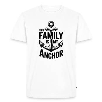 This Family Is My Anchor - Men's Premium Organic T-Shirt - white - Front - Nico (187cm)