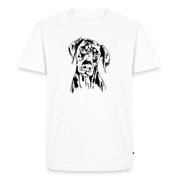 DOBERMANN Doberman Pinscher portrait de chien Wilsigns - T-shirt Premium bio Homme - blanc - Devant - Nico (187cm)