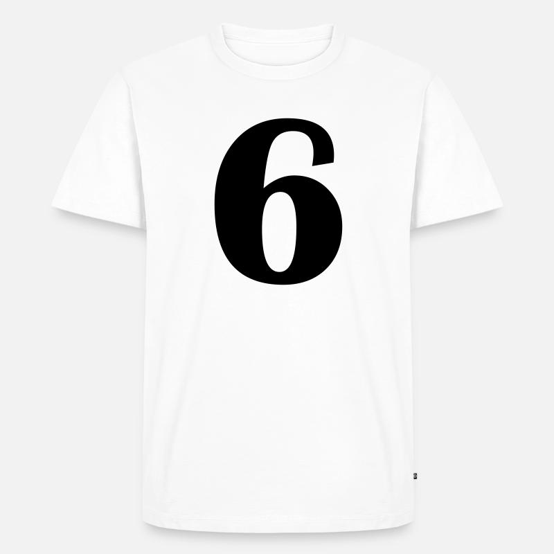 6 - Männer Premium Bio T-Shirt - Weiß