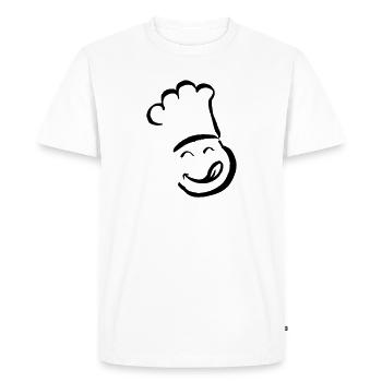Drôle de visage de cuisine Miam Frech Gastro Cadeau - T-shirt Premium bio Homme - blanc - Devant - Nico (187cm)