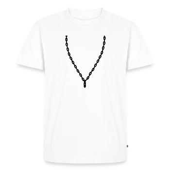 collier bijoux collier pendre chaîne belle - T-shirt Premium bio Homme - blanc - Devant - Nico (187cm)