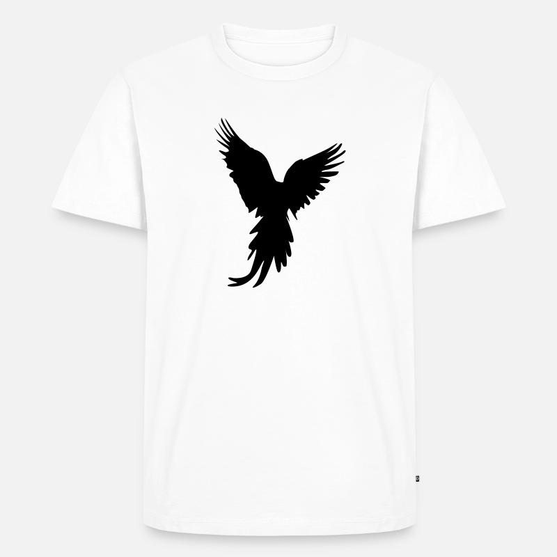 bird silhouette - Männer Premium Bio T-Shirt - Weiß