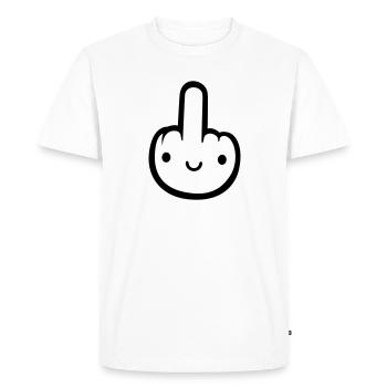 Drôle de merde You - T-shirt Premium bio Homme - blanc - Devant - Nico (187cm)
