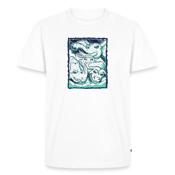 Team Herbivore - Men's Premium Organic T-Shirt - white - Front - Nico (187cm)