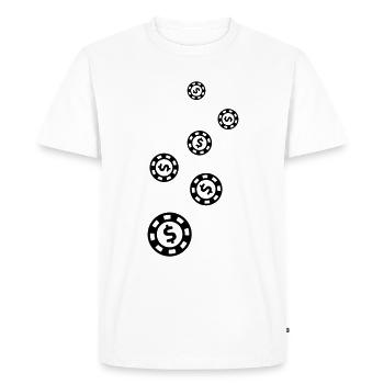 Poker Chip Icon - Men's Premium Organic T-Shirt - white - Front - Nico (187cm)