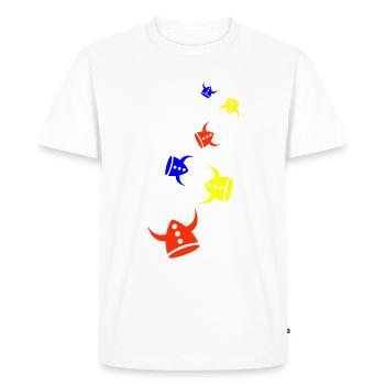 Casque Viking - T-shirt Premium bio Homme - blanc - Devant - Nico (187cm)