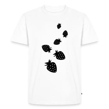 Fraise aux fruits - T-shirt Premium bio Homme - blanc - Devant - Nico (187cm)