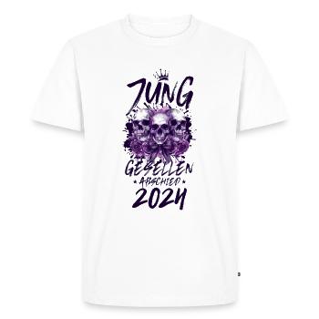 Crâne d’enterrement de vie de garçon 2024 - T-shirt Premium bio Homme - blanc - Devant - Nico (187cm)