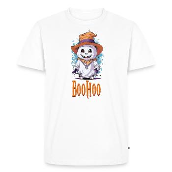 Halloween Ghost Ghost BooHoo Funny - Men's Premium Organic T-Shirt - white - Front - Nico (187cm)