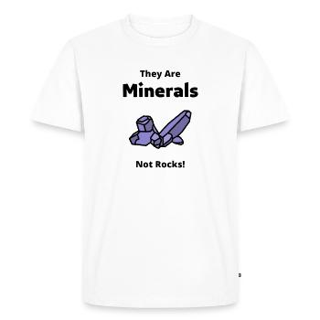 Ce sont des minéraux, pas des roches. - T-shirt Premium bio Homme - blanc - Devant - Nico (187cm)