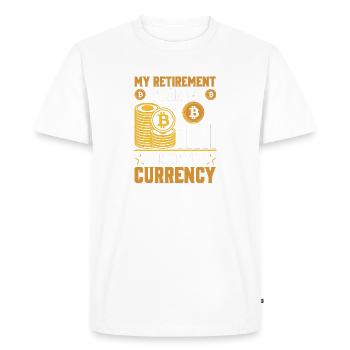 Retirement plan - Men's Premium Organic T-Shirt - white - Front - Nico (187cm)