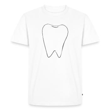 Dent - T-shirt Premium bio Homme - blanc - Devant - Nico (187cm)
