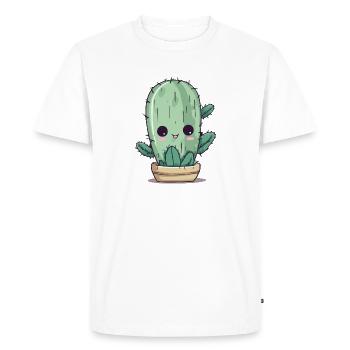 Cute baby cactus - Men's Premium Organic T-Shirt - white - Front - Nico (187cm)