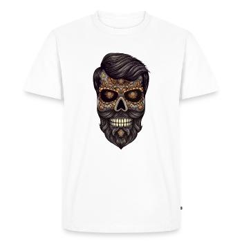 Day of the Dead Sugar Skull Skull Catrina - Men's Premium Organic T-Shirt - white - Front - Nico (187cm)
