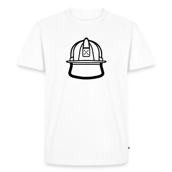 Firefighter's helmet - Men's Premium Organic T-Shirt - white - Front - Nico (187cm)