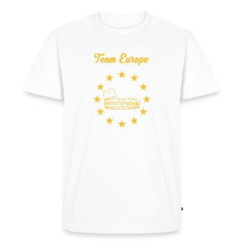 Team Europe - Männer Premium Bio T-Shirt - Weiß - Vorne - Nico (187cm)