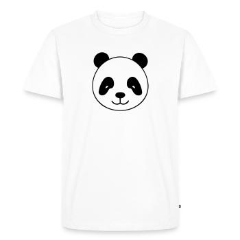panda - Men's Premium Organic T-Shirt - white - Front - Nico (187cm)
