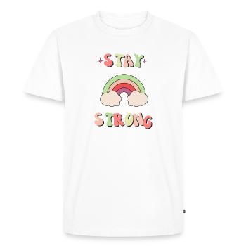 Affirmations positives de l’amour de soi - T-shirt Premium bio Homme - blanc - Devant - Nico (187cm)