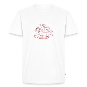 Hike high, crunch numbers Chemise - T-shirt Premium bio Homme - blanc - Devant - Nico (187cm)