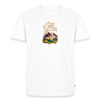 Perdons-nous dans la nature Chemise - T-shirt Premium bio Homme - blanc - Devant - Nico (187cm)