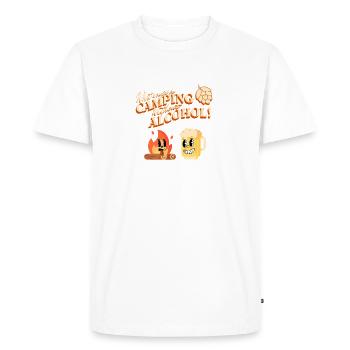 What would be camping without alcohol Shirt - Men's Premium Organic T-Shirt - white - Front - Nico (187cm)