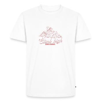 Grimper des chiffres de crunch élevé Chemise - T-shirt Premium bio Homme - blanc - Devant - Nico (187cm)