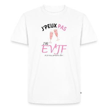 J'peux pas j'ai EVJF et je vais prendre cher - T-shirt Premium bio Homme - blanc - Devant - Nico (187cm)
