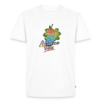 Alsace Vibes - T-shirt Premium bio Homme - blanc - Devant - Nico (187cm)