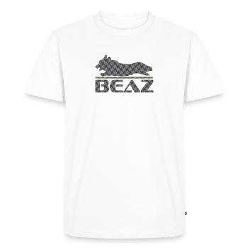 BEAZ Logo 002 - Men's Premium Organic T-Shirt - white - Front - Nico (187cm)
