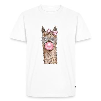 Lama lama alpaga no problemama probllama - T-shirt Premium bio Homme - blanc - Devant - Nico (187cm)