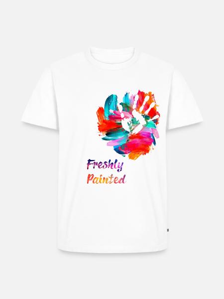 Frisch gestrichen - Männer Premium Bio T-Shirt - Weiß