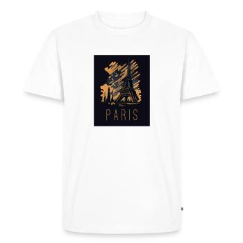 Paris Eiffel Tower - Men's Premium Organic T-Shirt - white - Front - Nico (187cm)