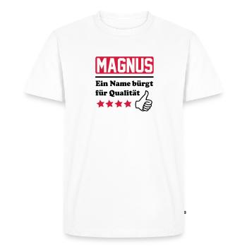 magnus - T-shirt Premium bio Homme - blanc - Devant - Nico (187cm)