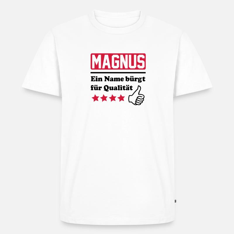 magnus - Männer Premium Bio T-Shirt - Weiß