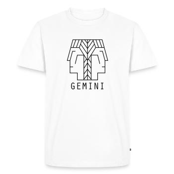 Gémeaux - T-shirt Premium bio Homme - blanc - Devant - Nico (187cm)