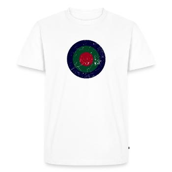 Vintage Navy Green Red Roundel - Men's Premium Organic T-Shirt - white - Front - Nico (187cm)