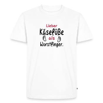 kaesefuesse_wurstfinger - T-shirt Premium bio Homme - blanc - Devant - Nico (187cm)