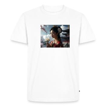 Asian,Geisha,Japan,Illustration - Men's Premium Organic T-Shirt - white - Front - Nico (187cm)