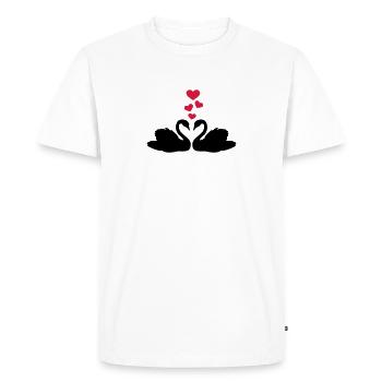 Cygne - T-shirt Premium bio Homme - blanc - Devant - Nico (187cm)