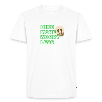 Hike more - Men's Premium Organic T-Shirt - white - Front - Nico (187cm)