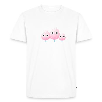 Barbe À Papa, Famille, Sucre, Rose - T-shirt Premium bio Homme - blanc - Devant - Nico (187cm)