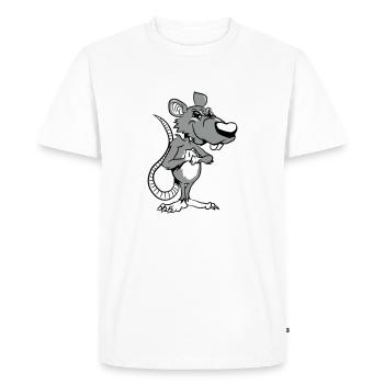 Rat méchant en commun - T-shirt Premium bio Homme - blanc - Devant - Nico (187cm)