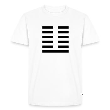 24 Fu - The Return (Hexagram) - Men's Premium Organic T-Shirt - white - Front - Nico (187cm)