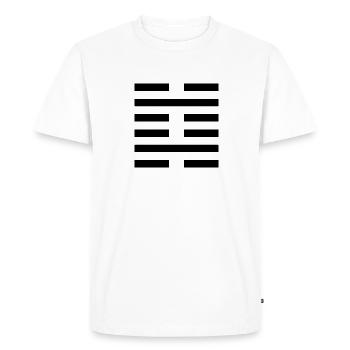 29 Kan - The Abyssal, The Water (Hexagram) - Men's Premium Organic T-Shirt - white - Front - Nico (187cm)